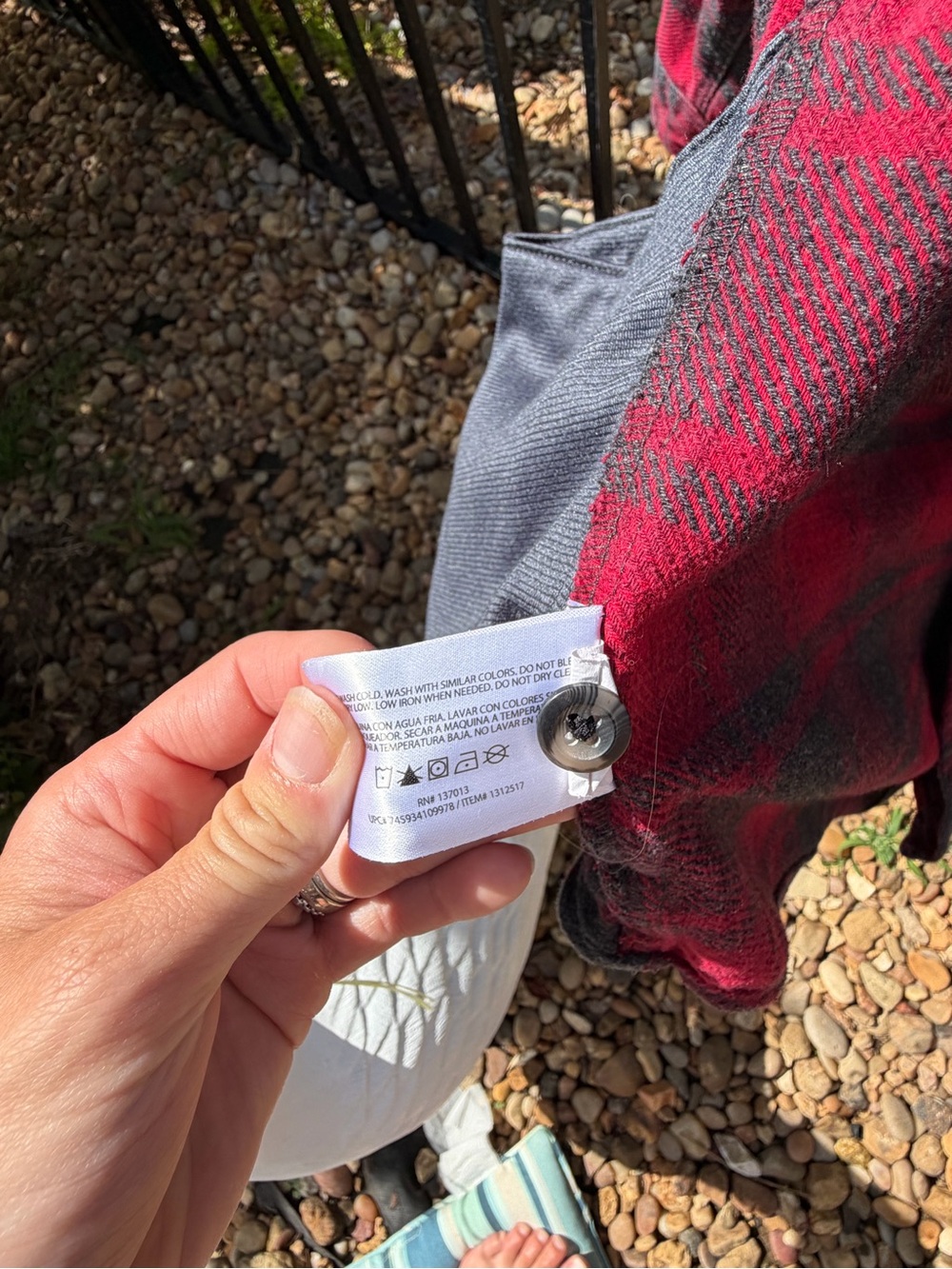 Orvis Red and Gray Plaid Wool Shacket - Picture 3 of 3